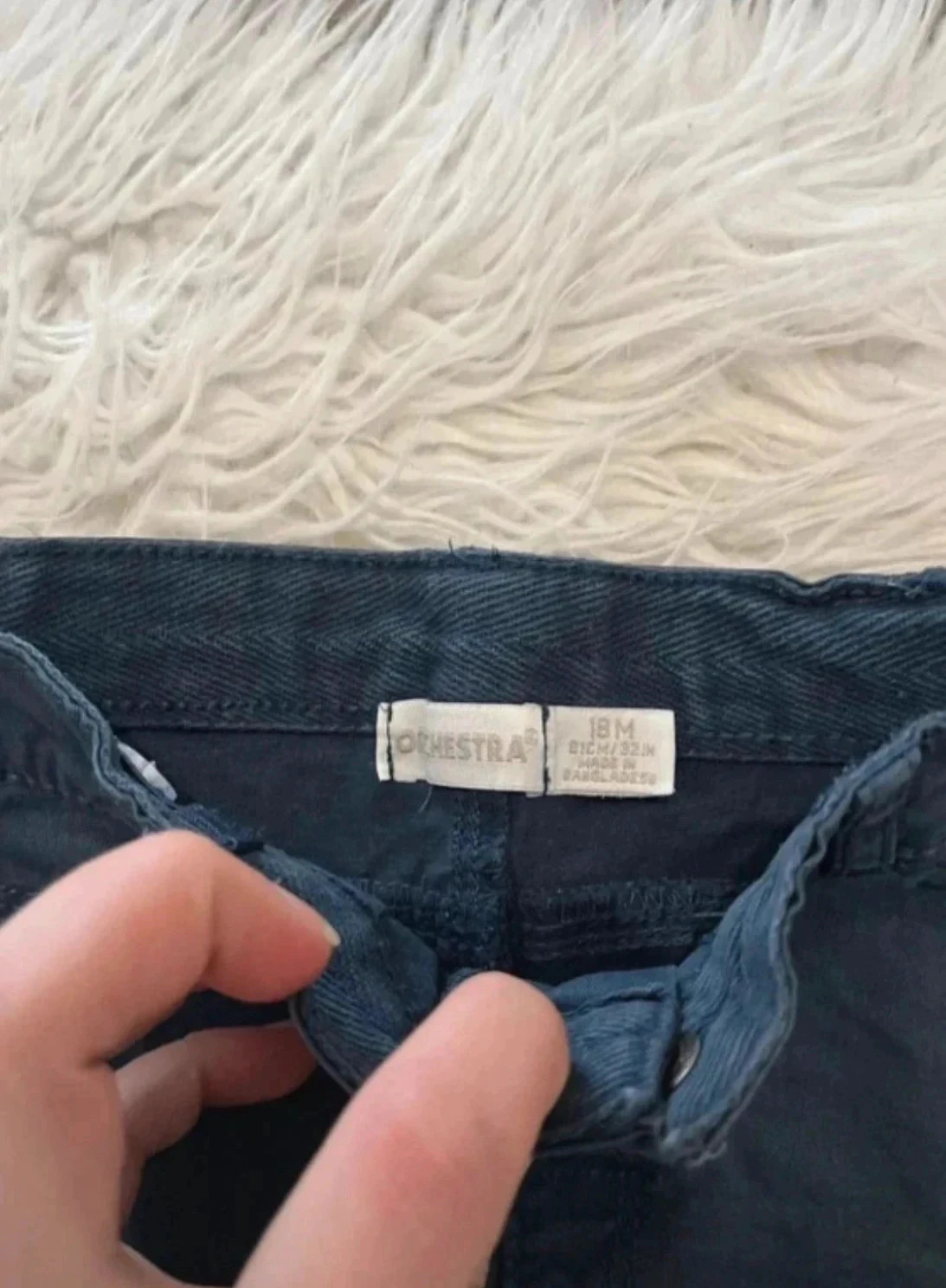 Jeans para bebé Orchestra – 18 meses – Azul marinho – photo 3